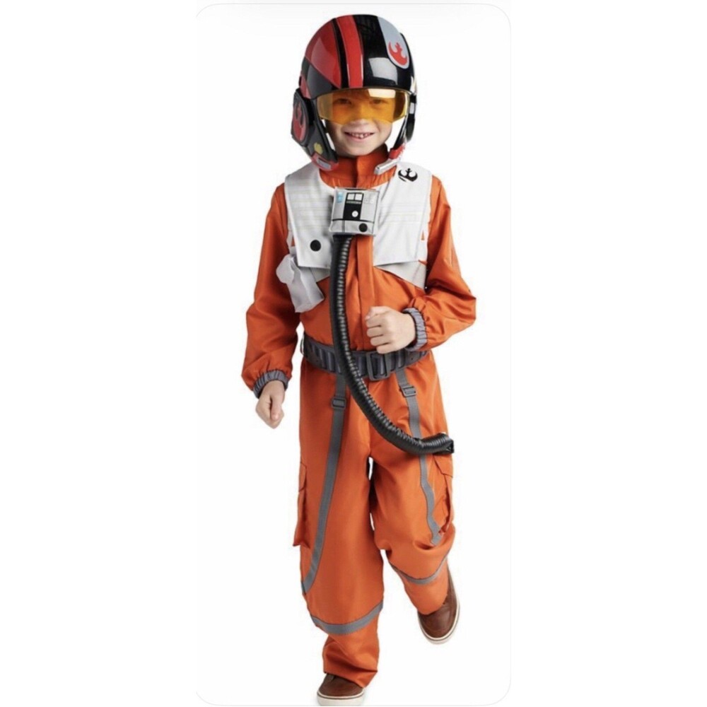 STAR WARS New Republic X-wing Pilot Poe Dameron Costume Size 7/8 Years Rare
